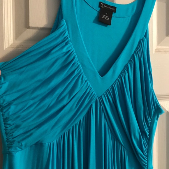Beautiful aqua summer dress - Picture 3 of 3